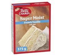 BETTY CROCKER - CAKE MIX - Super Moist French Vanilla Flavour, 375 Grams Package of Cake Mix, Baking Mix