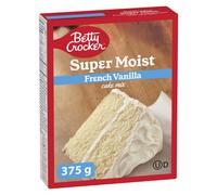 Betty Crocker - CAKE MIX - Super Moist French Vanilla Flavour, 375 Grams Package of Cake Mix, Baking Mix