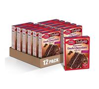 Betty Crocker Delights Super Moist Dark Chocolate Cake Mix, 13.25 oz (Pack of 12)