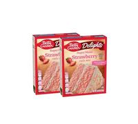 Betty Crocker Delights Super Moist Strawberry Cake Mix by General Mills 375g (Pack of 2)