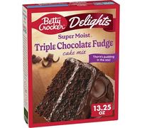 Betty Crocker Delights Super Moist Triple Chocolate Fudge Cake Mix, 13.25 oz