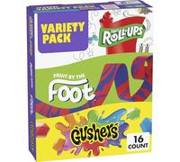 Betty Crocker, Fruit Roll-Ups, Fruit by The Foot, Gushers, 10.2 Oz, 16 Ct Large Variety Pack