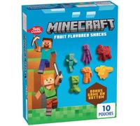 Betty Crocker Minecraft Fruit Snacks Multipack, 10 x 22.6g Pouches, Fruity Chewy Kids Snacks with Minecraft Character Shapes, Gluten Free Treats with Vitamin C & Bonus Maze Game on Box, US Imported