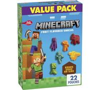 Betty Crocker Minecraft Kids Fruit Flavoured Snacks, Fat Free & Gluten Free Snack, Value Pack, 500ml (22 Bags)