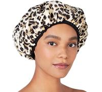 Betty Dain Stylish Design Terry Lined Shower Cap, The Socialite Collection, safari Spots"