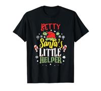 Betty Santa's Little Helper Betty Christmas Name Value Graphic T-Shirt
