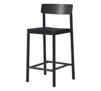 Betty TK12 ash bar stool with black straps, 65 cm Black one size