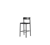 Betty TK15 Bar Stool Black Lacquered Ash/ Black Linen Wicker