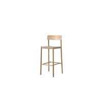 Betty TK15 Bar Stool Lacquered Oak/Natural Linen Wicker