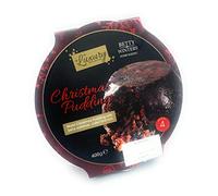 Betty Winters Luxury Christmas Pudding festive | A Luxurious Christmas Pudding With Juicy Sultanas, Cider and Rum. | Christmas Food, 400g - Serves 4