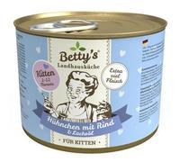 Betty's Kitten Country House Kitchen Wet Food Cat Chicken & Beef, 200 g, Gently Cooked, High Bioavailability, Suitable for All Cat Breeds