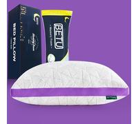 BETU Cooling Pillow Queen Size, Shredded Memory Foam Cool Pillow for Hot Sleepers, Adjustable Firm Soft Support Bed Pillows Perfect for Back Neck Pain and Side Sleeping with Pillow Case Cover, Purple