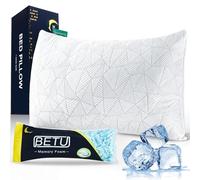 BETU Pillows - Cooling Pillow with Adjustable Loft - Shredded Memory Foam Pillow Perfect for Stomach, Back & Side Sleepers - Breathable Bamboo Bed Pillow Cover, CertiPUR-US Queen Size 1 Pack