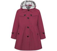 Betusline Girl's Single Breasted Trench Coat Dress Outerwear, 2-14 Years, 1# Wine Red, 3-4 Años