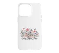 Between Books And Blooms Book Lover Reader Wildflowers Case for iPhone 15 Pro Max