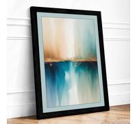 Between Earth and Sky Abstract Framed Wall Art Print A1 (84.1×59.4cm) Black, Wall Decor for Living Room, Bedroom, Office & Home, Ready to Hang, Art Gift