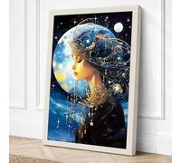 Between Earth and Stars Canvas Wall Art Print 36x24 Inch (91 x 61 cm)