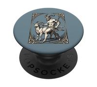 Between Mischief and Menace Demonic Illustration PopSockets Adhesive PopGrip