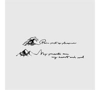 Between Mountains And Seas Herbal Temporary Tattoo Sticker, Semi-permanent Non-reflective, Waterproof, Lasting 2 Weeks, Fake Tattoos