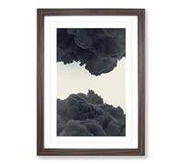 Between The Clouds Framed Print | A2 Walnut Framed Wall Art | Ready to Hang | Modern Landscape Picture | Living Room Bedroom Lounge Office
