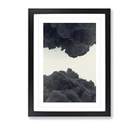 Between The Clouds Modern Framed Print | A3 Black Framed Wall Art | Ready to Hang | Modern Landscape Picture | Living Room Bedroom Lounge Office