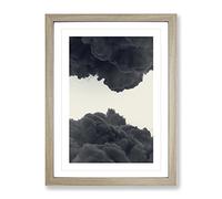 Between The Clouds Modern Framed Print | A3 Oak Framed Wall Art | Ready to Hang | Modern Landscape Picture | Living Room Bedroom Lounge Office