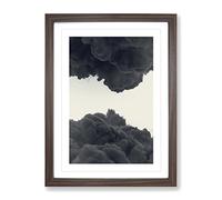 Between The Clouds Modern Framed Print | A3 Walnut Framed Wall Art | Ready to Hang | Modern Landscape Picture | Living Room Bedroom Lounge Office