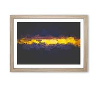 Between the Earth & Sky in Abstract Framed Print | A2 Oak Framed Wall Art | Ready to Hang | Abstract Landscape Picture | Living Room Bedroom Lounge Office