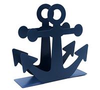 BetyHom Vintage Metal Nautical Anchor Napkin Holder (Blue)
