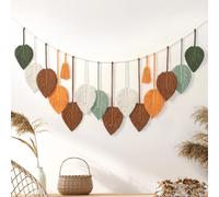 Betylifoy Macrame Wall Hanging Large Macrame Leaves Tapestry Wall Hangings Decoration Boho Wall Hanging Decor for Nursery Bedroom Living Room Home Decor