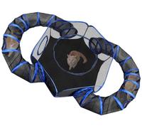 BETYMAN Outdoor Cat Enclosures Playground with 2 Circle Playpen Tunnels Catio, Outside House Include Portable Tent for Cats, Kitty and Small Animals - Indoor Outdoor Fence with Top Cover