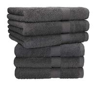 Betz 6 piece Hand Towel Set PALERMO Size: 50x100 cm (anthracite grey)