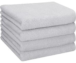 Betz BERLIN 4 pieces Hand Towels Set Size 50x100 cm 100% Cotton Color silver grey - BERLIN