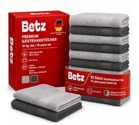 Betz Pack of 10 Guest Towels PREMIUM 100% Cotton 30x50 cm (anthracite grey & silver grey)