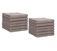 Betz Pack of 12 Guest Towels PALERMO 30x50 cm 100% Cotton (stone)