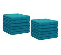 Betz Pack of 12 Guest Towels PALERMO 30x50 cm 100% Cotton (teal)