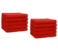 Betz PREMIUM Guest Towel Set - 10 Piece Face Towel Set - Hand Towel Set - Hand Towels - 30 x 50cm red