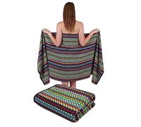 Betz Sauna Towels Set CHECK pattern - 2 Sauna Towels made of 100% cotton - Bath Towel - 80 x 200 cm - COLORED