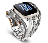 beu1st Compatible with Apple Watch Band 45mm Women, Boho Bracelet for 44mm 42mm Apple Watch, Multilayer Leather Wrap Braided Strap for iWatch Series 10/9/8/7/6/5/4/3/2/1/SE Ultra 2 Replacement
