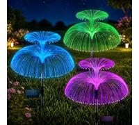 Beuaati Solar Lights Outdoor Garden,Solar Jellyfish Lights, 7 Color Changing Gradient, Waterproof Solar Stake Lights for Lawn, Patio, Yard, Christmas Party Decor (3)