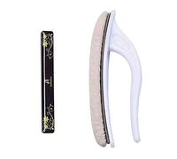 Premium Upgrade Nano Glass Nail File and Chamois Nail Buffers for Acrylic Nails / All in One Step / beUakso Natural Nail Buffer and Shine Kit