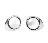 BEUAOCK ABS Carbon Fiber Interior A Pillar Door Audio Stereo Speaker Decoration Cover Compatible With Ford Mustang 2015 2016 2017 2018 Up(Chrome)