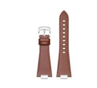 BEUAOCK Compatible With 1853 Tissot Watch Strap Super Player PRX T137.407 T137.410 Leather Watchband T137 Men's Blue Green Bracelet 12mm(Plain brown-silver)