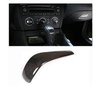 BEUAOCK Compatible with BMW 1 Series 3 Series X1 E90 E92 E93 E87 ABS Carbon Fiber/Matte Black Car Shift Head Patch Decoration(Black Wood Grain)