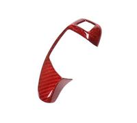 BEUAOCK Compatible with BMW Gear Shift Lever Decoration Cover F10 F18 F15 F30 F34 F20 F25 Real Carbon Fiber Car Interior Gear Handle Cover Accessory(A - Red (R))