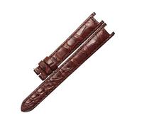 BEUAOCK Compatible With CARTIER PASHA DE CARTIER WJPA0033/HPI01483 ALLIGATOR LEATHER WATCH STRAP(Black Gray,18mm)