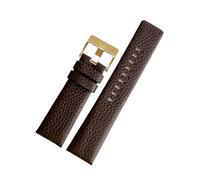 BEUAOCK Compatible With Diesel Leather Watch Strap Male DZ4323/1657/4318/73131/7332/7314/1405 4316 Lychee Pattern Accessories 24 26 28mm(Brown gold,22mm width)