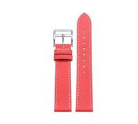 BEUAOCK Compatible With Hermès H-hour, The H-hour Watch Strap Leather Hermès Orange, Gold Brown And Elephant Gray Watchband(Red White-S,18mm)