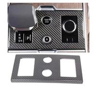 BEUAOCK Compatible With Land Rover Range Vogue Real Dry Carbon Fiber Center Control Gear Panel Frame Cover Sticker 2023-24 Interior(Style A 1Pcs)