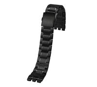 BEUAOCK Compatible With Swatch Solid Core Metal Bracelet Concave Convex Watch Chain YVS400 451 YVB404 Iron Men And Women's Steel Watchband(Black,21mm)